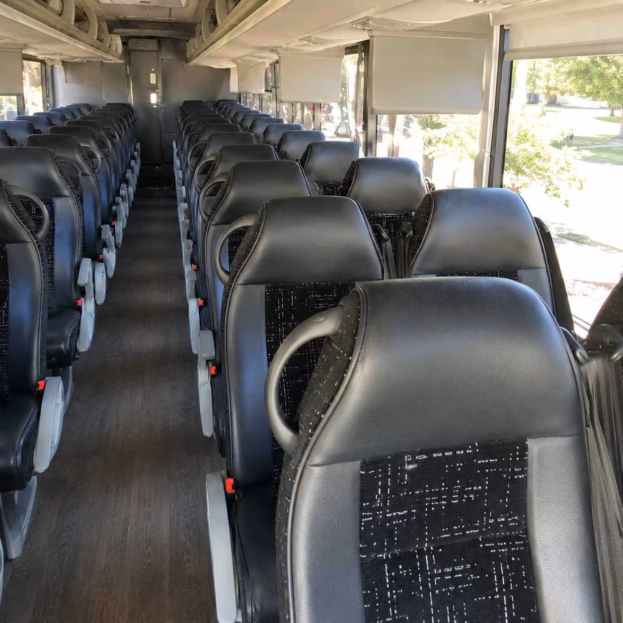 huntington beach charter bus rental interior